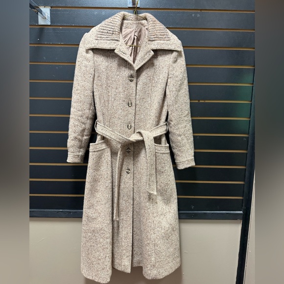 J. Gallery Jackets & Blazers - Vintage J.Gallery Tweed Wool Coat Sz XS Belted Shawl Collar